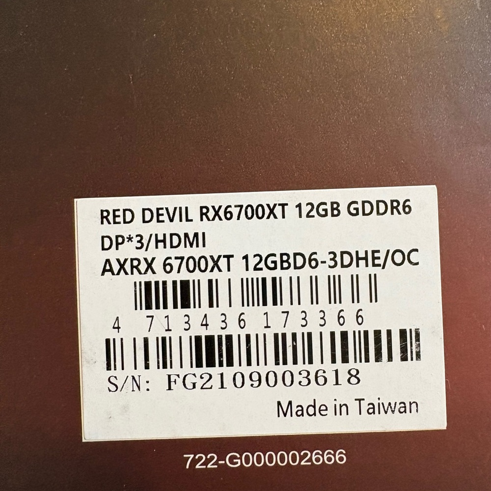PowerColor AMD Radeon RX 6700 XT Graphics Card in Red and Black - Picture 3 of 3